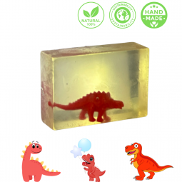 Handgemaakte Kinderzeep met Rode Dinosaurus – Natuurlijk & Speels