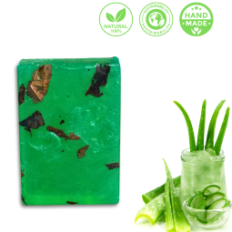 Aloë  Vera Soap with Real Aloe Pieces - Handmade & 100% Natural
