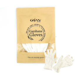 Garshana Gloves – White silk massage gloves for dry massage